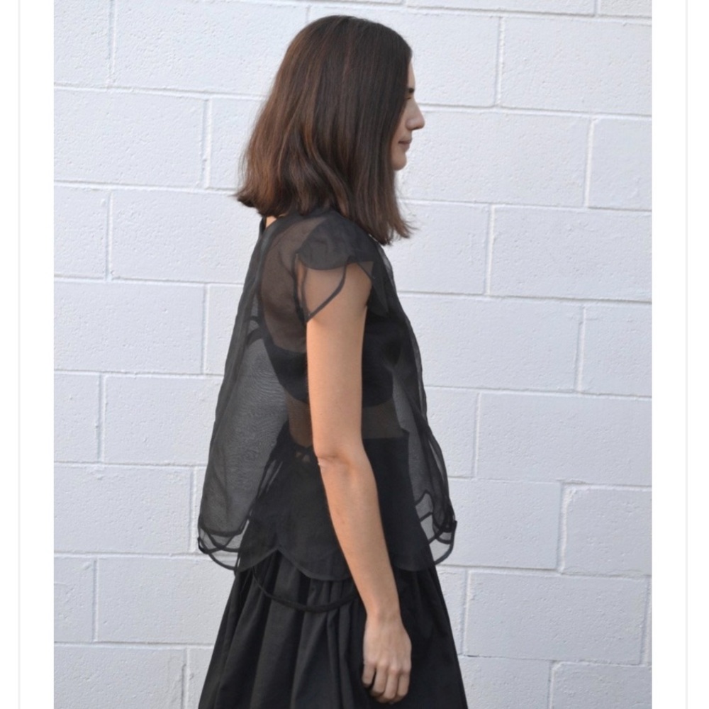 Written Afterwards Black Sheer Silk Women's Blouse